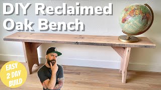 DIY Wood Bench Build  Easy Wood Bench Design [upl. by Lemcke]