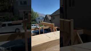 Home addition  ridge ready for rafters rafterssolfloframingconstruction framinglifeforyou [upl. by Garland]