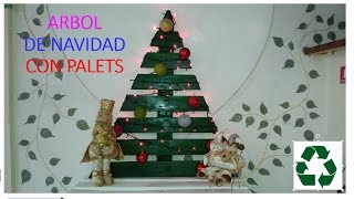 ARBOL DE NAVIDAD CON PALETS  PALLET CHRISTMAS TREE [upl. by Hammad]