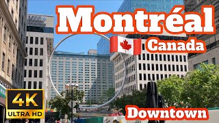 Montréal Canada 🇨🇦  Downtown Summer  4K Walking Tour [upl. by Eneleuqcaj]