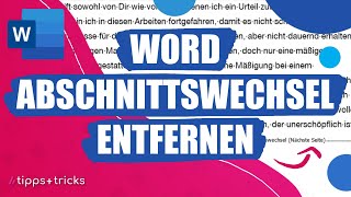 Word Abschnittswechsel entfernen  so klappts [upl. by Barnaby]