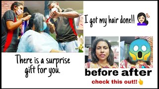 My Hair style Vlog💇‍♀️  Salon in Hyderabad  My Hair stylist  Big Surprise for You 😍 [upl. by Kcor]