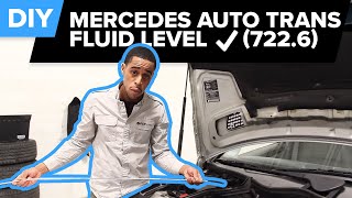 How to Check Mercedes Automatic Transmission Fluid Level 7226  DIY Friendly [upl. by Orrocos]