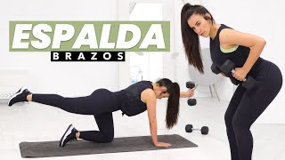 Ejercicios para Espalda y Brazos con PESO 🏋️‍♀️ [upl. by Emelen124]