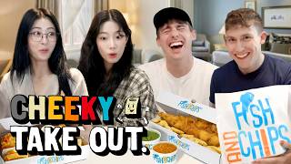 Kpop Stars try real Fish amp Chips for the first time ft LE SSERAFIM [upl. by Hoopes214]