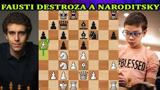 FAUSTI REVIENTA A NARODITSKY Faustino Oro vs Daniel Naroditsky arena de titulados de lichess [upl. by Yna]