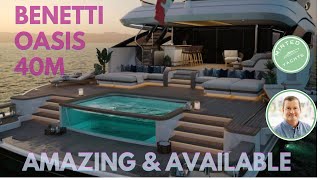 40M Benetti Oasis  Cannes Yachting Festival  Market Update wwwYachtSpecsDirectcom for Details [upl. by Lledualc605]