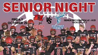 Branson Pirate Football Senior Night vs Hillcrest Hornets Full Stream [upl. by Nolubez163]