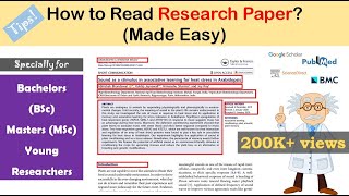 How to read a Research Paper  Made easy for young researchers [upl. by Ahseikal]