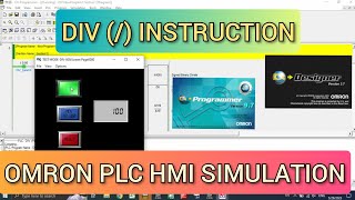 CX Programmer  Divided  instruction omron PLC with HMI CX Designer Simulation [upl. by Ayifa]