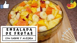 COMO HACER UNA ENSALADA DE FRUTAS MIXTA 😋🙊 ENSALADA SALUDABLE  COCTEL DE FRUTAS [upl. by Bonita]