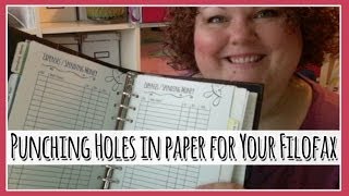 How to punch 6 holes for your filofax paper with a two hole puncher [upl. by Eiramik392]