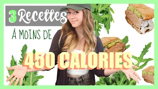 RECETTE SANTÉ  3 recettes à moins de 450 calories [upl. by Bork]