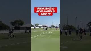 Spencer Rattler to Michal Jacobsen TD during 7v7 via SeanFazendeFOX8 [upl. by Pelagia]