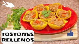 COMO HACER TOSTONES RELLENOS │ TOSTONES RELLENOS DE CANGREJO │ TOSTONES RELLENOS [upl. by Barrus]