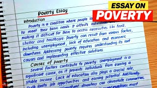 Essay On Poverty in English  Poverty Essay [upl. by Carlina808]