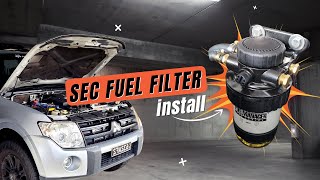 How to install a Universal Secondary Fuel Filter on a Mitsubishi Pajero [upl. by Nymassej]