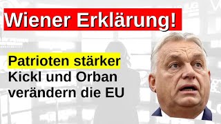 Wiener Erklärung EU Politik Patrioten immer stärker AfD FPÖ Orban und Kickl [upl. by Eissed]