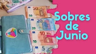 💰RELLENO SOBRES JUNIO 💸SISTEMA DE AHORRO CON SOBRES EN EUROS✨ [upl. by Feetal959]