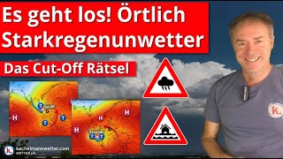 Kräftige Gewitter und örtliche Unwetter  Ab Mittwoch riesige Fragezeichen mit einem Cut OffTief [upl. by Arst]