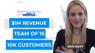 Willful CEO Erin Bury Breaks 10k customers 1m revenue 6m valuation for end of life planning [upl. by Eanahc335]