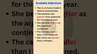 Gradable Adjectives in English Grammar shorts english [upl. by Nosiddam741]