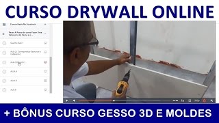 CURSO DE DRYWALL ONLINE DO LARROQUE VEJA POR DENTRO [upl. by Ahseal578]