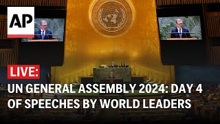 LIVE Speeches on Day 4 at UN General Assembly 2024 [upl. by Llerehc]