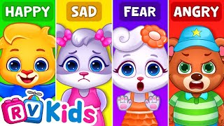 Learn Feelings and Emotions for Kids by RV AppStudios  Happy Sad Fear Anger and Surprise [upl. by Jessen926]