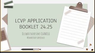 LCVP APPLICATION [upl. by Acnairb]