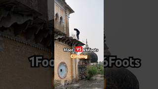 1Foot Vs 26Foots😨 CLIMBING parkour flip challenge enge [upl. by Alex]