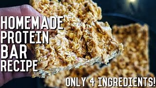 Homemade Protein Bars  Easy Bodybuilding Recipe [upl. by Tallie]