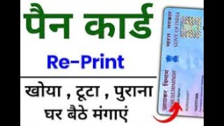 pan card reprint kaise kare  reprint pan card online nsdl  physical pan card apply online 2024 [upl. by Demodena]