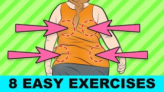 8 Easy Exercise To Lose Back Fat and Love Handles [upl. by Zenobia]