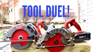 All new Skilsaw Cordless Worm Drive Circular Saw vs Milwaukee M18 Fuel Rear Handle Circular Saw [upl. by Farrow987]