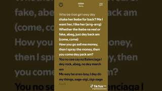 ozeba rema lyrics😜😜😜 [upl. by Alor849]