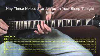 Hell Above and May These Noises Startle You In Your Sleep Tonight by Pierce The Veil Guitar Tutorial [upl. by Etnovert]