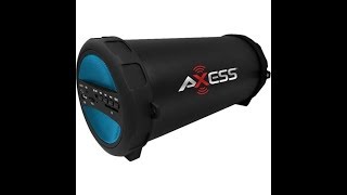 Axess Thunder Sonic Bluetooth Speaker SPBT1041 BL [upl. by Wickner470]