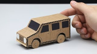 How to make Powered Car from Cardboard  DIY Powered Car [upl. by Ryon]