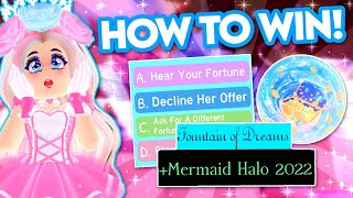 UPDATED HOW TO WIN THE SUMMER HALO 2022 IN ROYALE HIGH Royale High Halo  Fountain Story Answers [upl. by Yeblehs339]