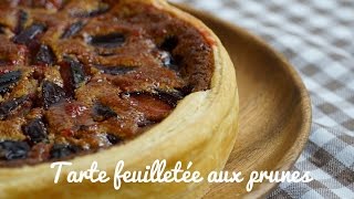 Tarte aux prunes feuilletée express plum tart subtitled [upl. by Demetre]