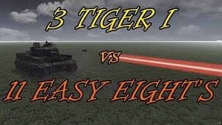 Men of War Assualt Squad 2  11 Shermans vs 3 Tiger I  RobZ Mod  Range Addon  Editor Scenario 11 [upl. by Ines778]