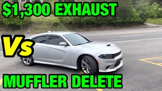 Dodge Charger 57L HEMI V8 1300 EXHAUST Vs MUFFLER DELETE [upl. by Anitnamaid875]