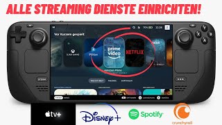 alle Streaming Dienste auf Steam Deck einrichten im Gaming Mode  Tutorial  Deutsch [upl. by Imeon]