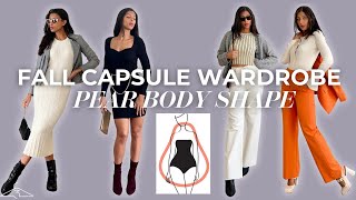 How to Dress a Pear Body Shape Fall Capsule Wardrobe amp Lookbook 🍂 [upl. by Akinas]