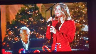 Kat McPhee amp David Foster perform at 2023 Rockefeller Christmas [upl. by Ecirtnahs601]