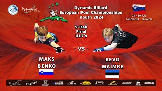 Day 8 Youth Final of the 9ball event at Dynamic Billard European Pool Championships Youth 2024 [upl. by Aileda]