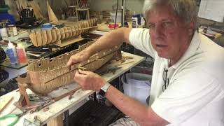 Clamps for attaching planks on model wooden ships by Kevin Kenny [upl. by Bain]