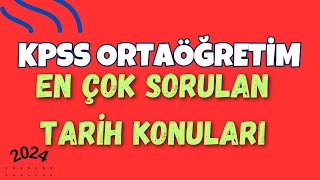 5 İşte KPSS Ortaöğretim Tarihte En Önemli Konular  Ali Gürbüz  KPSS Ortaöğretim 2024 kpss [upl. by Nivlag]