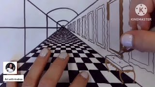 One Point Perspective Drawing 6th Grade [upl. by Haelem]